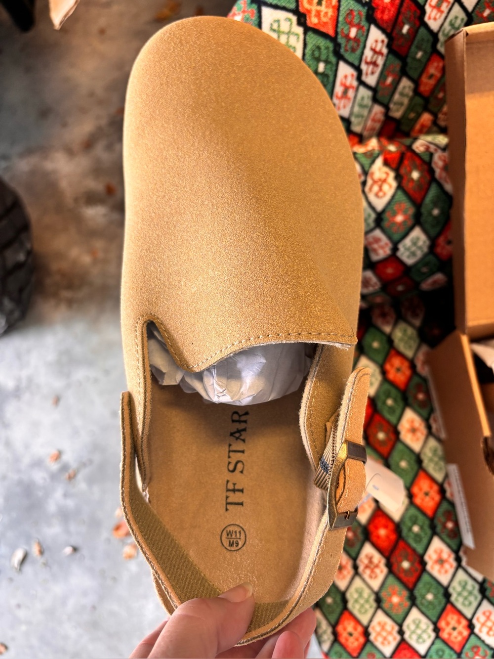 TF Star Women’s Adjustable Slip-On Clog in Tan